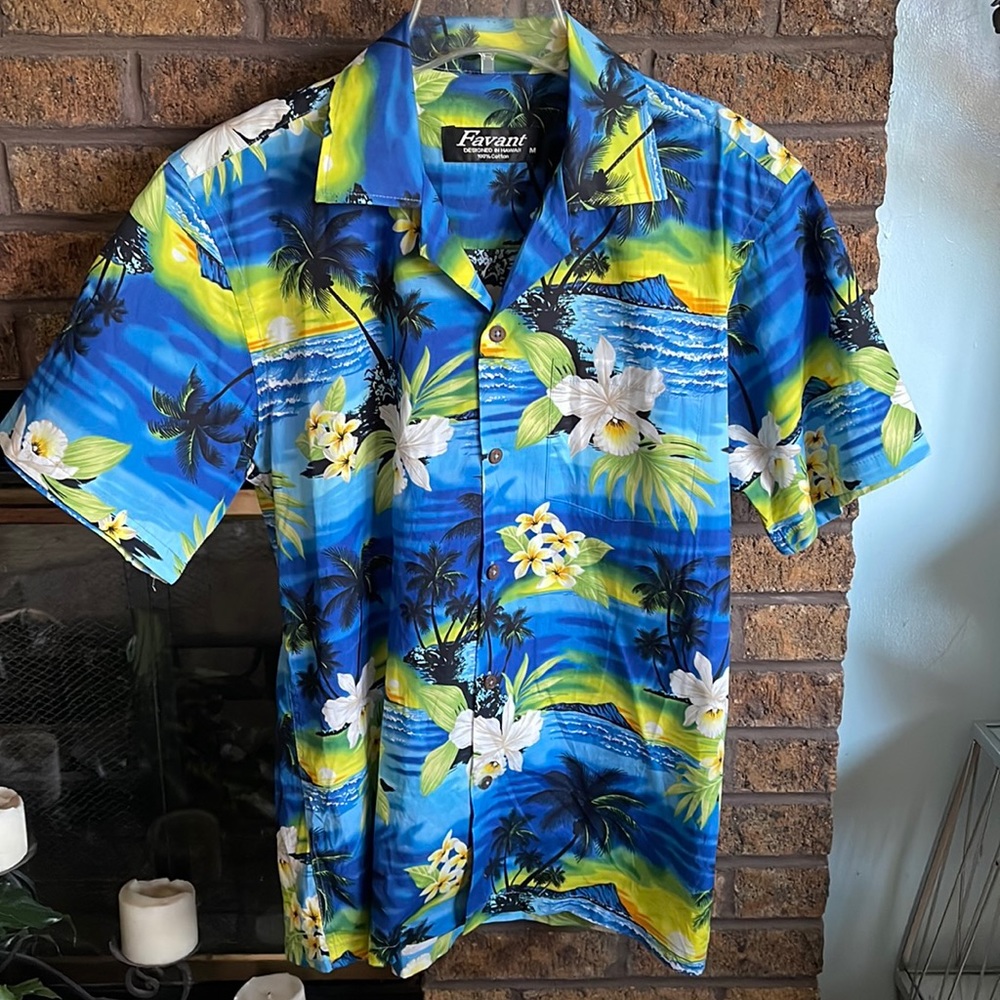 NWOT Favant rayon hawaiian shirt